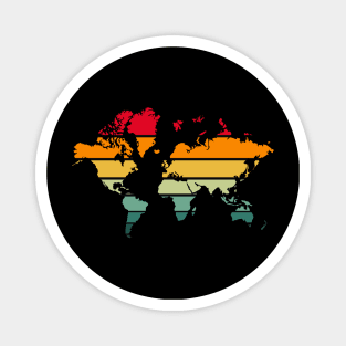 World map Retro style Magnet